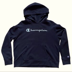 Champion Signature Fleece Hoodie/Sweatshirt. Pullover Style, Black, Size Medium